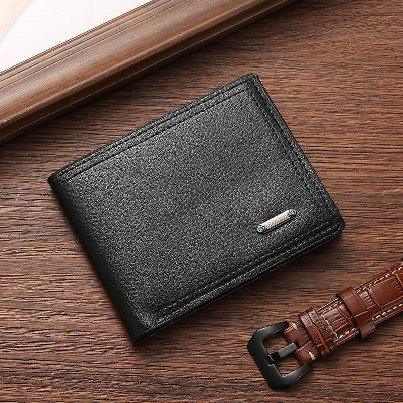 Men's Wallet Short Korean Style Large Capacity Business Youth Multi-function Wallet Ultra-thin New Wholesale Card Bag Soft Leather