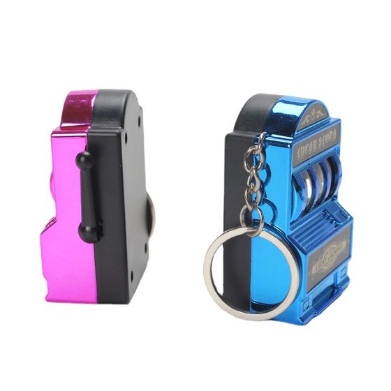 Mini Fruit Machine Keychain Pendant Turnaround Game Tiger LaBa Machine Small Jewelry Lucky Draw Hanging Ornaments