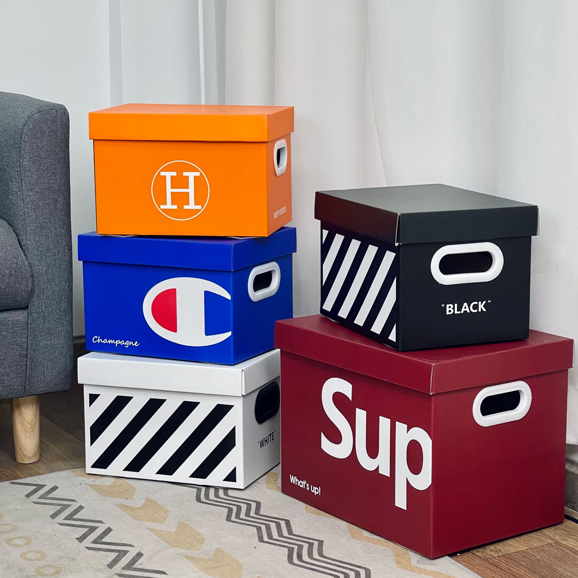 Storage box paper fashion simple ins Wind finishing carton clothing toys snacks storage box storage box wholesale