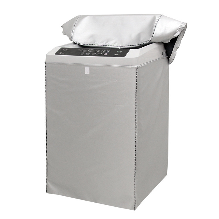Factory wholesale silver-coated Oxford cloth on the wave wheel dust cover waterproof sunscreen automatic washing machine dust cover