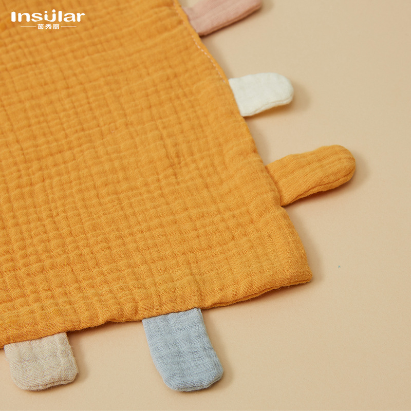 Yinmei baby gauze soothing towel baby label soothing handkerchief soothing towel soothing toys cross-border wholesale