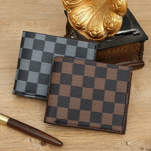 Men's Wallet Short Large Capacity Trendy Brand Student Youth Soft Wallet Ultra-thin Wallet Business Cross