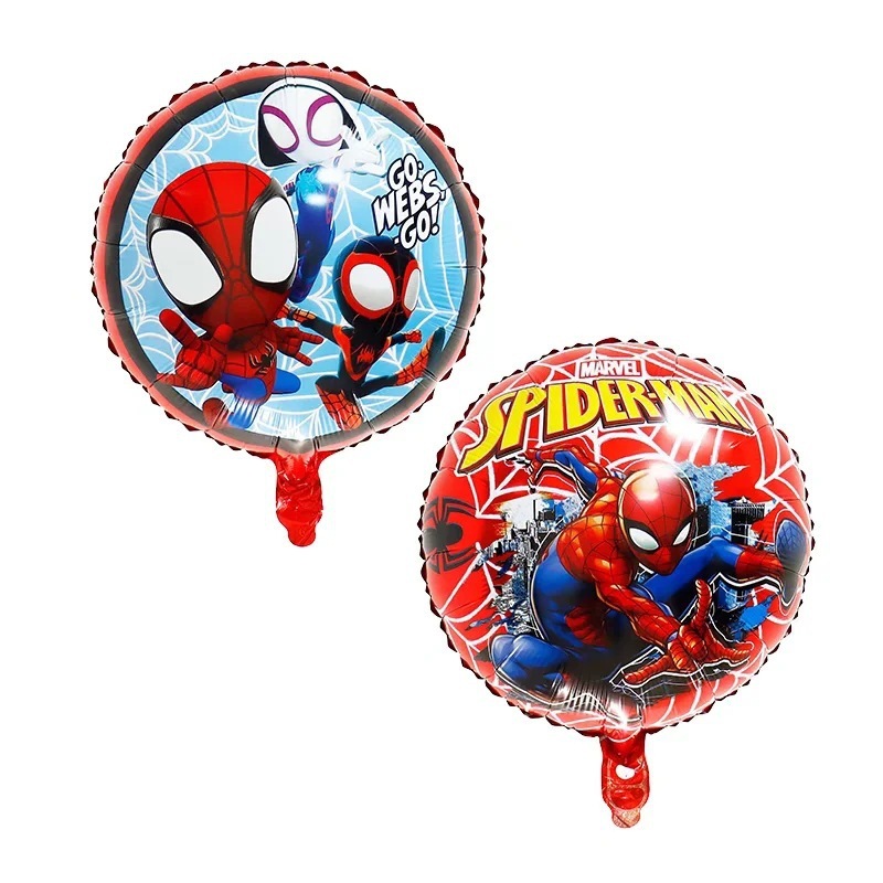 新作アニメスタイルのスパイダーマンのアルミ膜風船10インチ18インチスパイダーマンのアルミ膜誕生日パーティー装飾風船|undefined