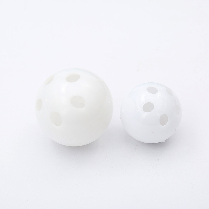 Factory wholesale plastic toy ball hole ball indoor practice ball hole plastic white ball toy ball a variety of optional