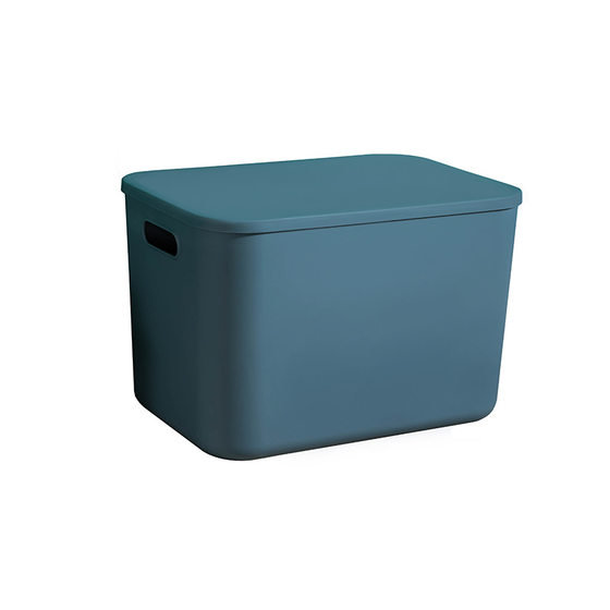Household Contrast Color Storage Box Wardrobe Clothes Organizer Lid Large Storage Basket Sundries Storage Box Plastic
