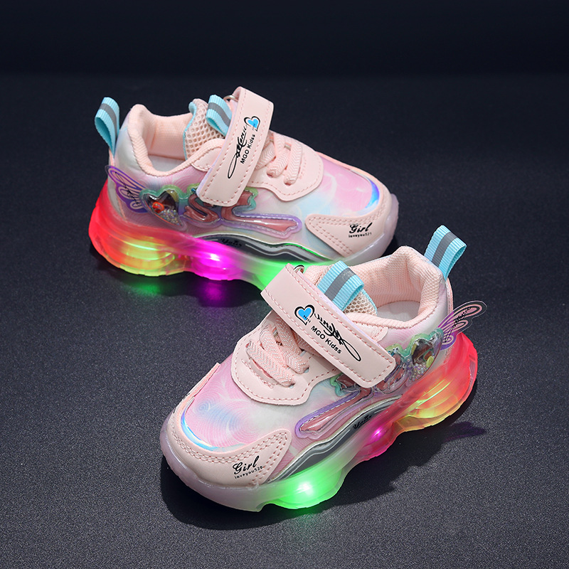 2023 spring new cartoon shoes breathable children's mesh shoes small and medium-sized children's sports shoes girls light shoes wholesale