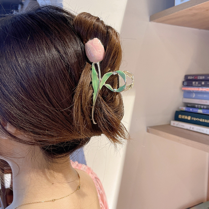 女性のヘアクリップ大きなリボン装飾ファッショナブルなヘアアクセサリーブルーピンクホワイトさまざまな機会に最適|undefined