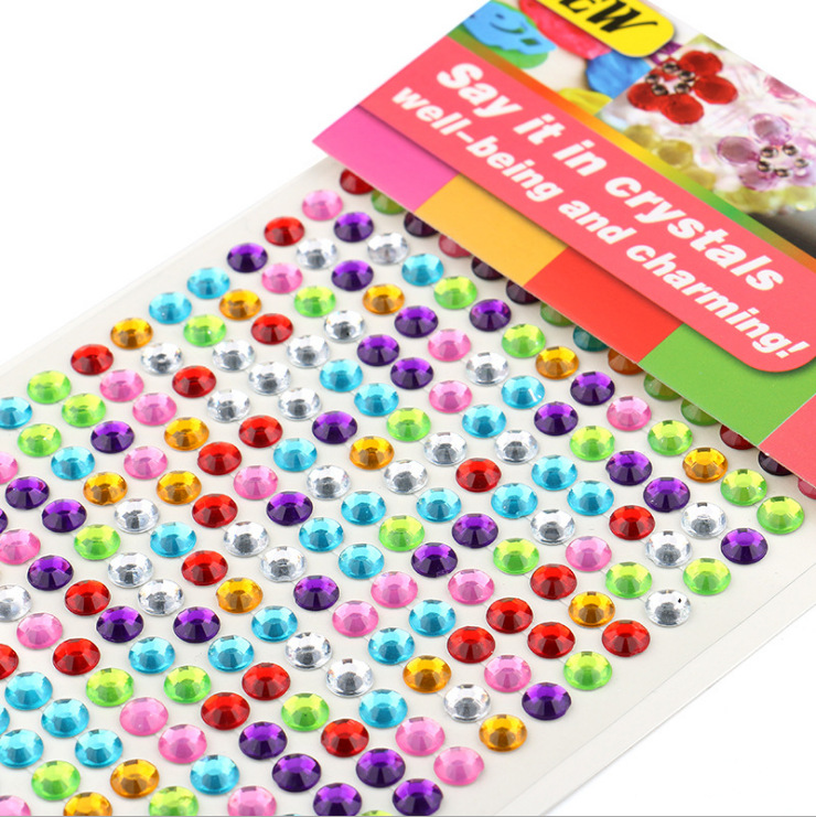DIY photo album decorative diamond stickers car Diamond stickers acrylic colored diamond stickers crystal colored diamond decorative stickers