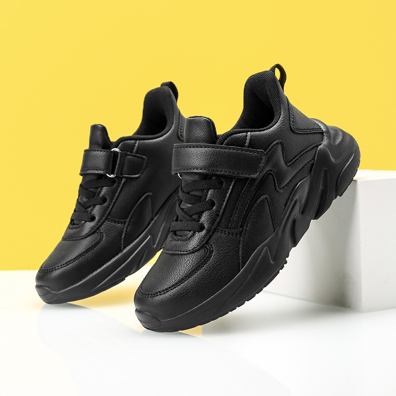 Children's White Shoes Foreign Trade Spring and Autumn Student Running Shoes Boys Casual Shoes Girls' Torre Shoes Leather Sneakers
