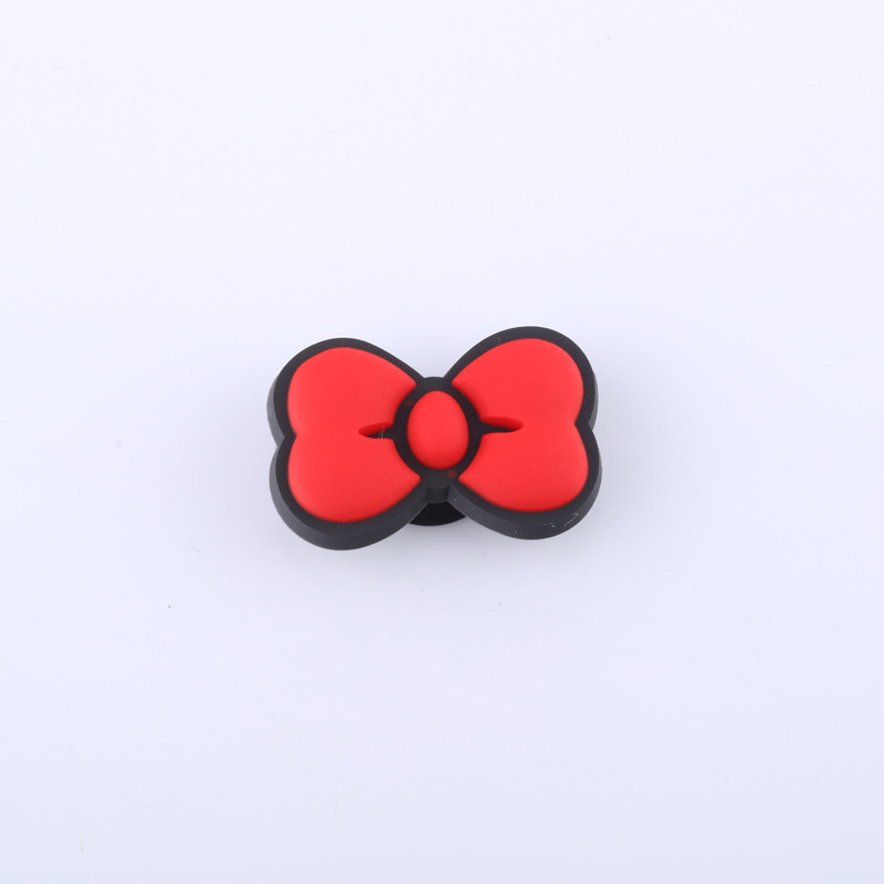 24 cross-border e-commerce hole shoes shoes flower bow shoes DIY accessories texture metal cute chain decorative buckle