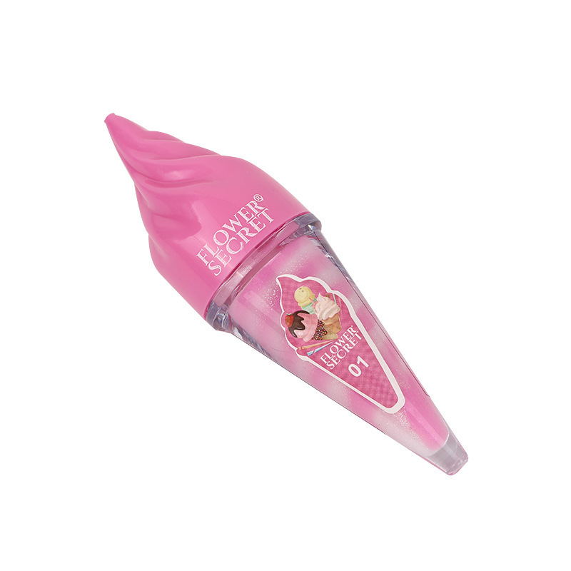 Lip gloss lip balm two-color ice cream natural plant essence lasting moisturizing lip care brightening skin moisturizing