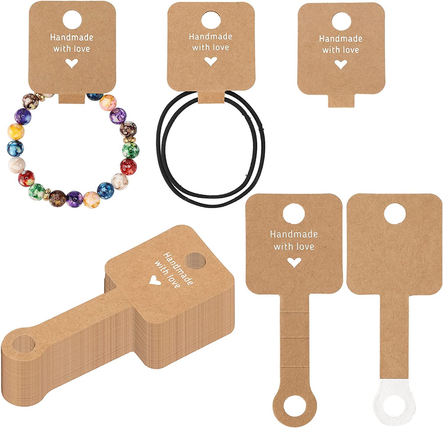 Amazon Hot Sale Display Card 4x 10 Hair Ring Bracelet Folded Card First Jewelry Display Card Jewelry Packaging Folded Card