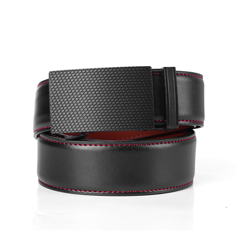 Cross-border Genuine Leather Men's Automatic Buckle Belt Business New Adjustable Cowhide Belt Amazon ebay