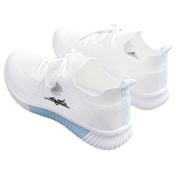 New Spring and Summer Women's Flying Woven Sneakers Fashion All-match Running Shoes Mesh Breathable Casual Female Students
