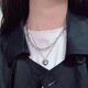 Silver Cross Chain Love Necklace