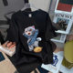 Pure Cotton T-Shirt 2023 Trendy Brand Sports New Men's Loose plus size Crewneck Printed Internet Celebrity Base Top