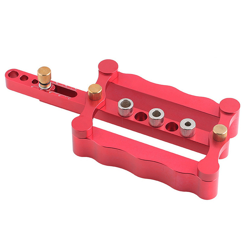 Woodworking straight hole punch two-in-one vertical hole opener plank drilling locator log dowel tool