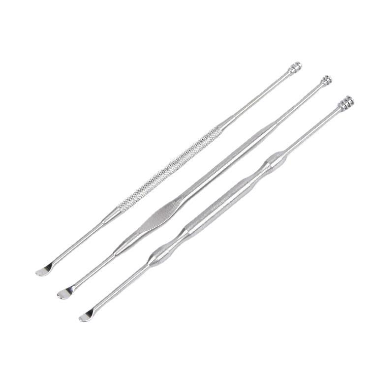 Spot stainless steel ear scoop double spiral ear scoop ear scoop ear wax cleaner adult ear picking tool