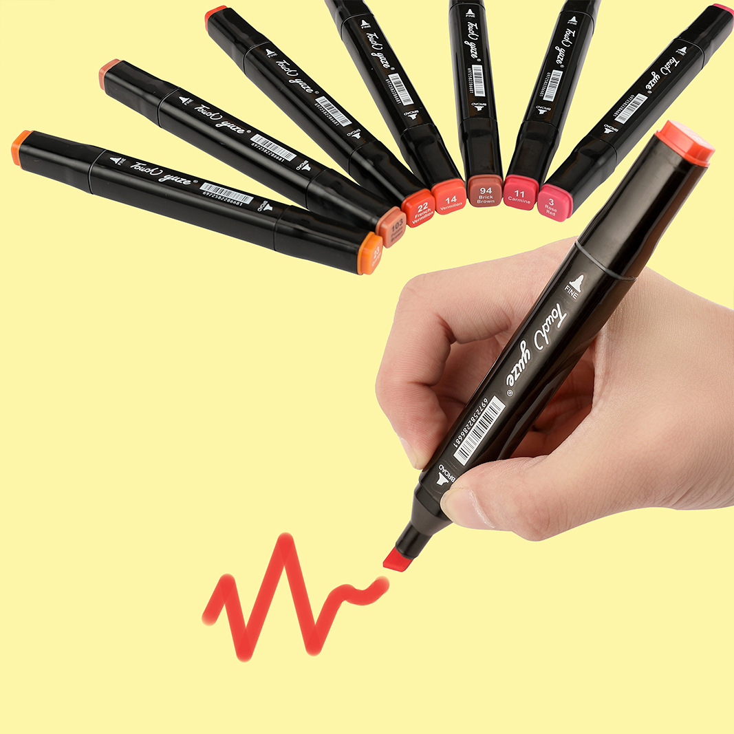Oily double-headed marker pen set skin color 168 color 80 color 24 color 12 color children washable full set Wholesale