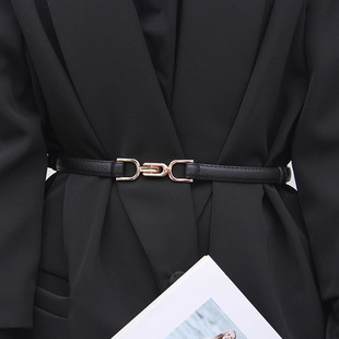 Belt Women's Fine Decorative Dress Simple Fashion All-match Sweater Coat Korean-style Waist Small Belt Black Trendy