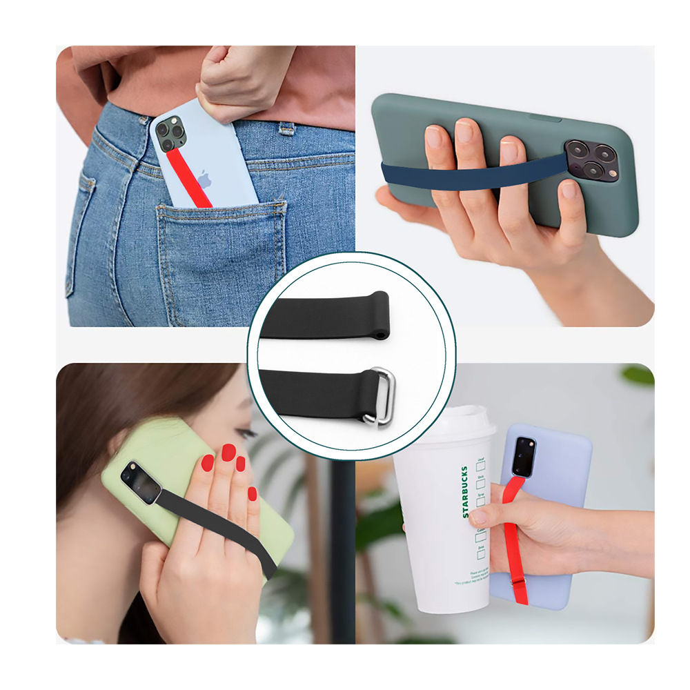 2022 New Simple Modern Mobile Phone Case Silicone Lanyard Mobile Phone Case Wrist Strap Silicone Stretch Rope