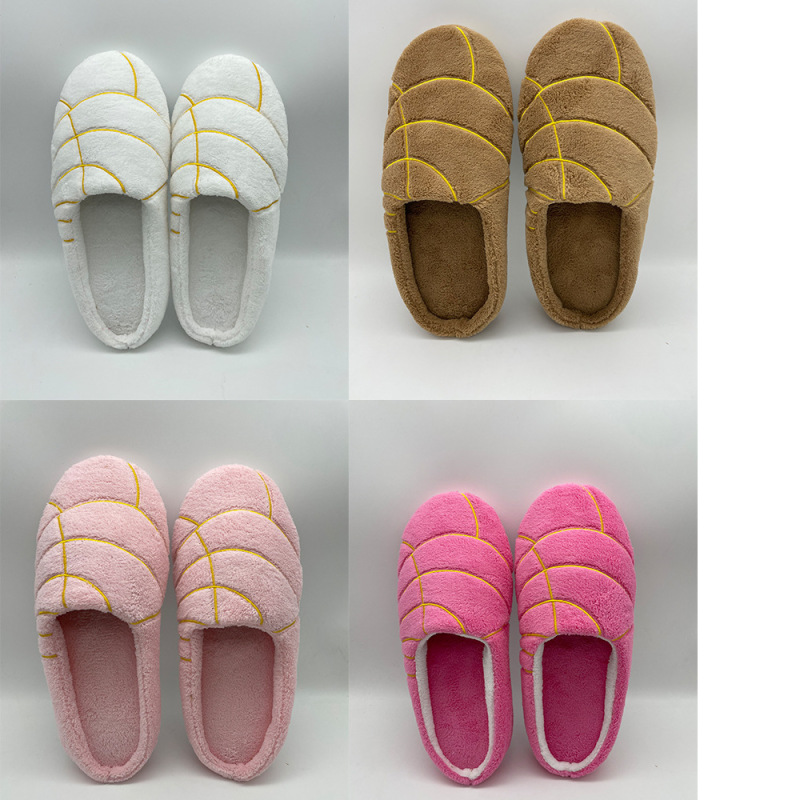 スポットクロスボーダー爆品concha cute bread slippersパンぬいぐるみスリッパホームルームシューズ|undefined