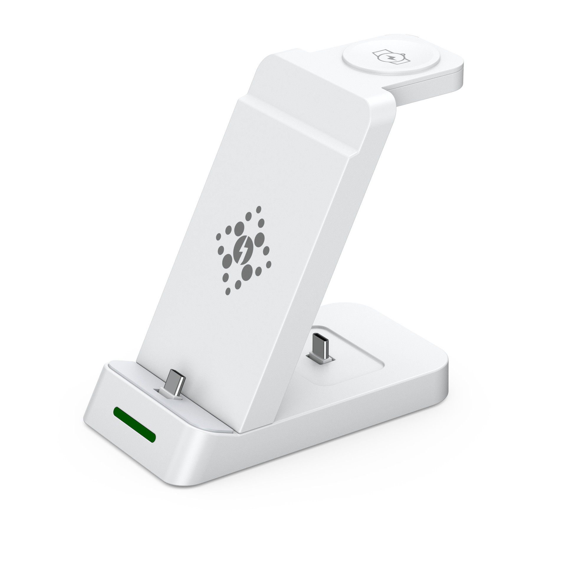Suitable for Apple Samsung mobile phone watch headset three-in-one charging seat charging vertical desktop mobile phone charging station