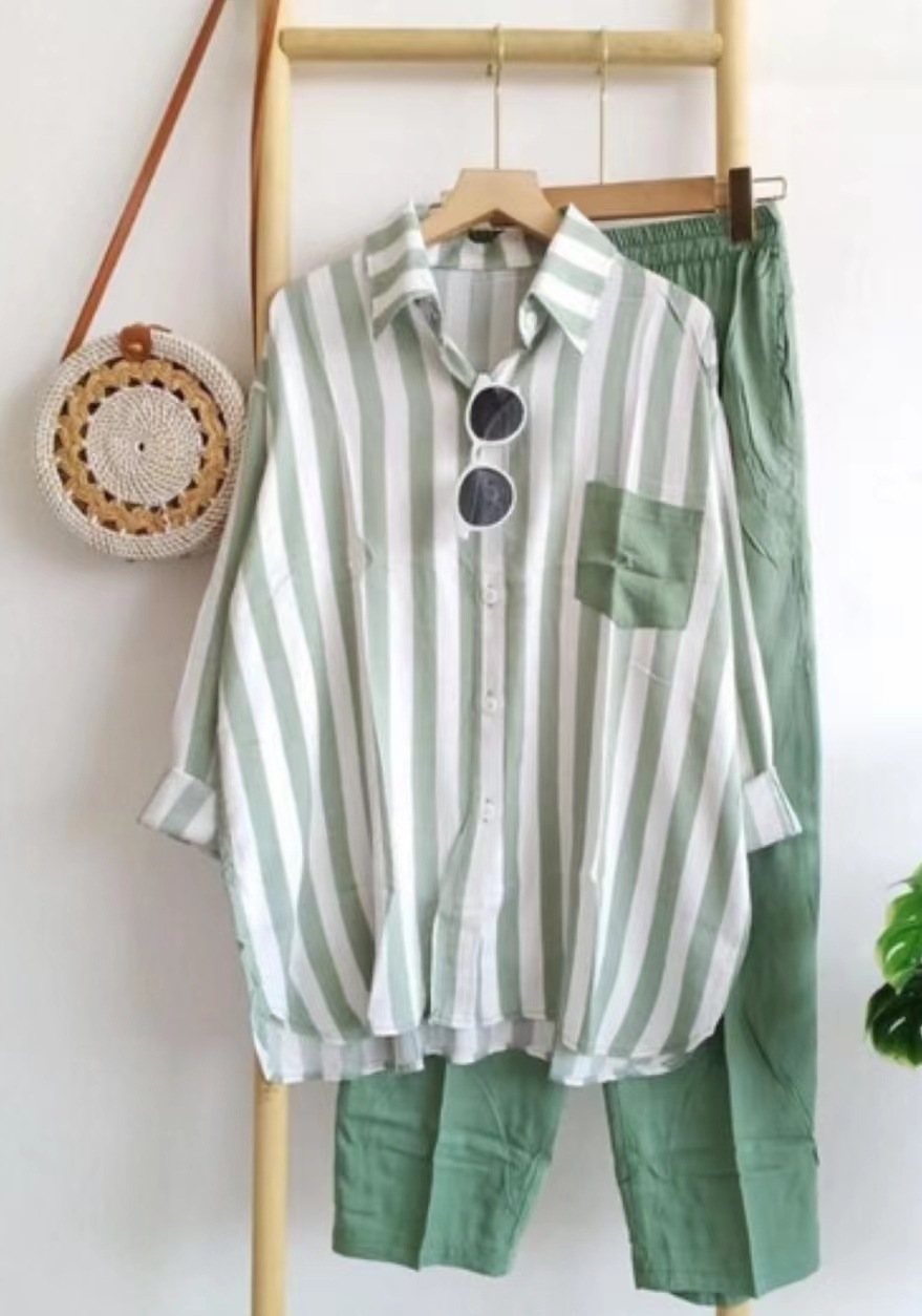 transfrontaliera 2023 estate nuova moda sciolto sottile comodo casual a righe vestito donna all'ingrosso_voghion.com
