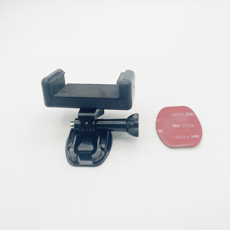 Helmet Mobile Phone Shooting Bracket Motorcycle Riding Fixed Base Accessories Horizontal and Vertical Photograph Rotating Mobile Phone Clip