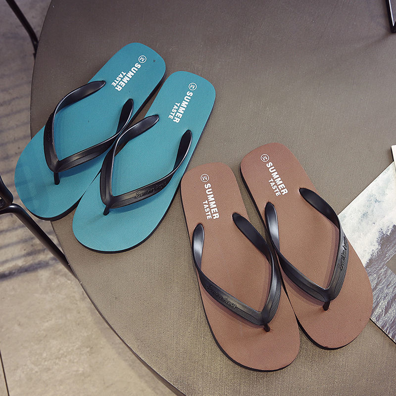 Flip flops men's summer Korean style fashionable outdoor student personality sandals non-slip dormitory soft bottom wear-resistant beach shoes