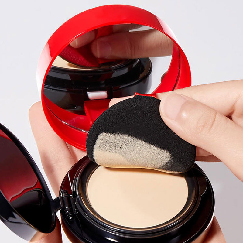 Shake sound with YZS double red air cushion light cushion light cushion light cushion powder cake combination 12G +8g light and thin fit to cover Leisure