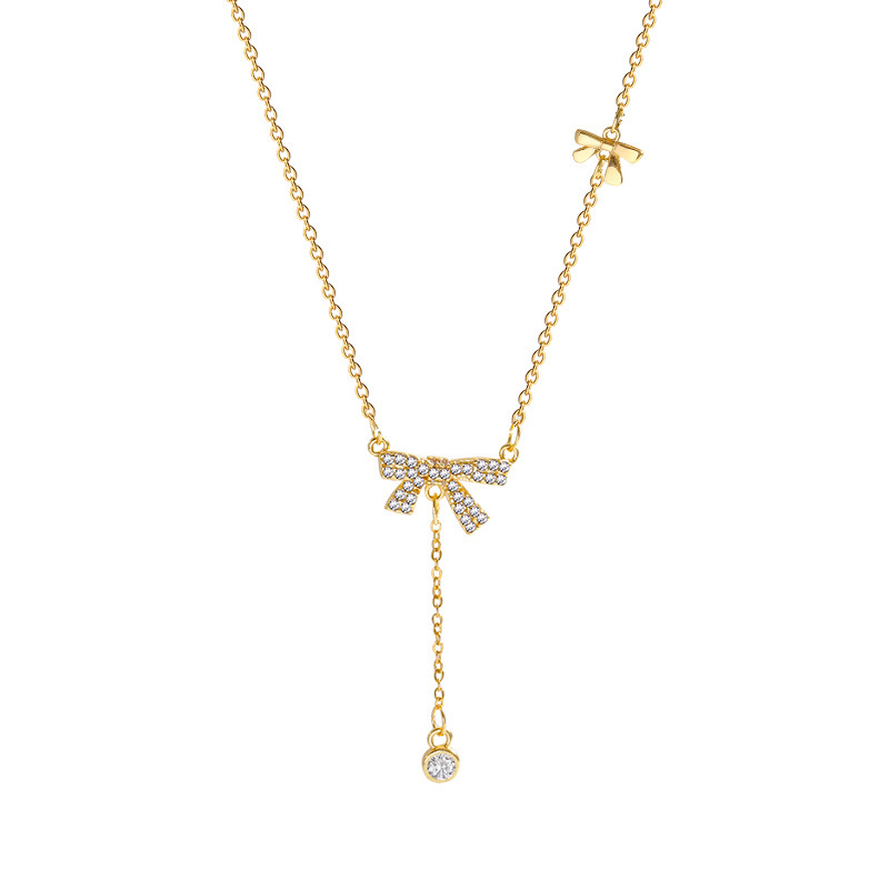 Korean style ins style titanium steel necklace girls high-end all-match niche Pearl clavicle chain pendant Accessories Wholesale