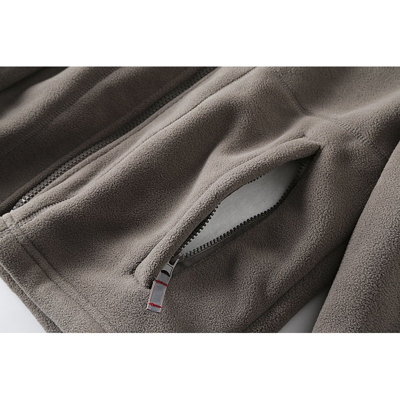 Norway cold-resistant warm thickened double-layer polar fleece winter plus size men's fleece-lined stand collar fleece jacket