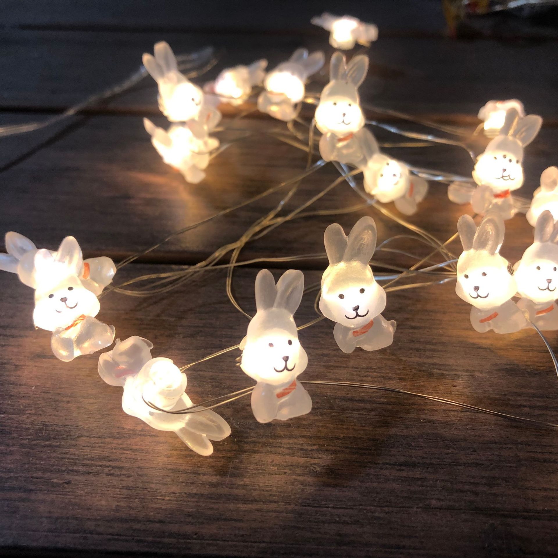 LED copper wire modeling lamp Easter Carrot Rabbit chicken Luminous Lamp string decorative lamp copper wire lamp string colored lamp
