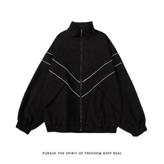 Factory Direct Retro Simple Collar Klein Blue Jacket Men's Trendy Brand Street Loose Couple Jacket