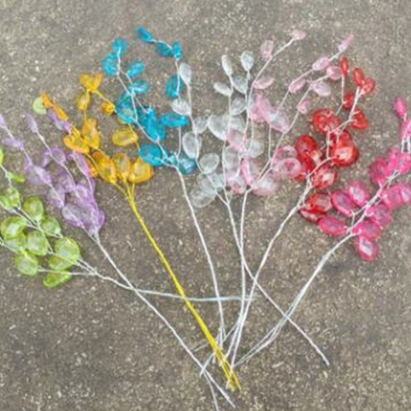 Spot 3 fork multi-color acrylic water drop string flat water drop string crystal lamp jewelry wedding venue wreath decoration