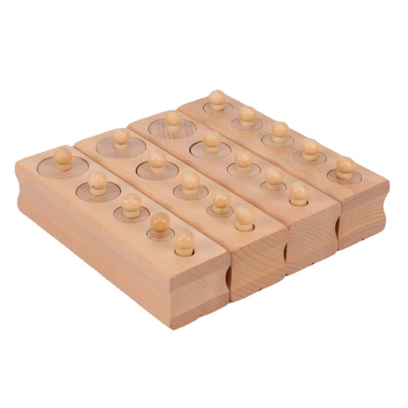 Montessori Monte Montessori Early Childhood Teaching Aids Socket Cylinder Kindergarten Children's Educational Wooden Toys