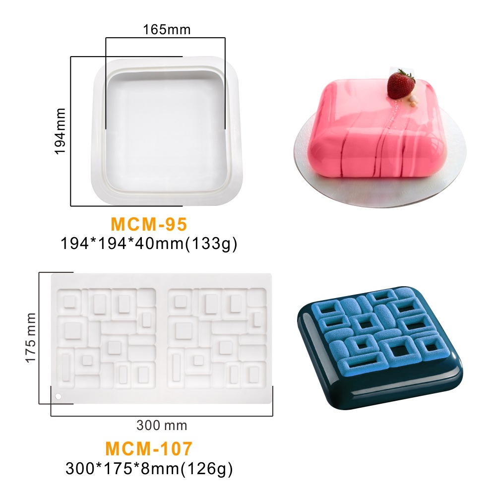 Italy same base + top decoration mousse mold three-dimensional cake silicone mold baking utensils handmade soap mold