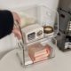 Desktop Transparent Mug Tea Cup Finishing Storage Box Stacked Coffee Snack Finishing Skin Care Shelf