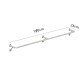 Stainless steel V-shaped wall frame length 160cm-strong load bearing