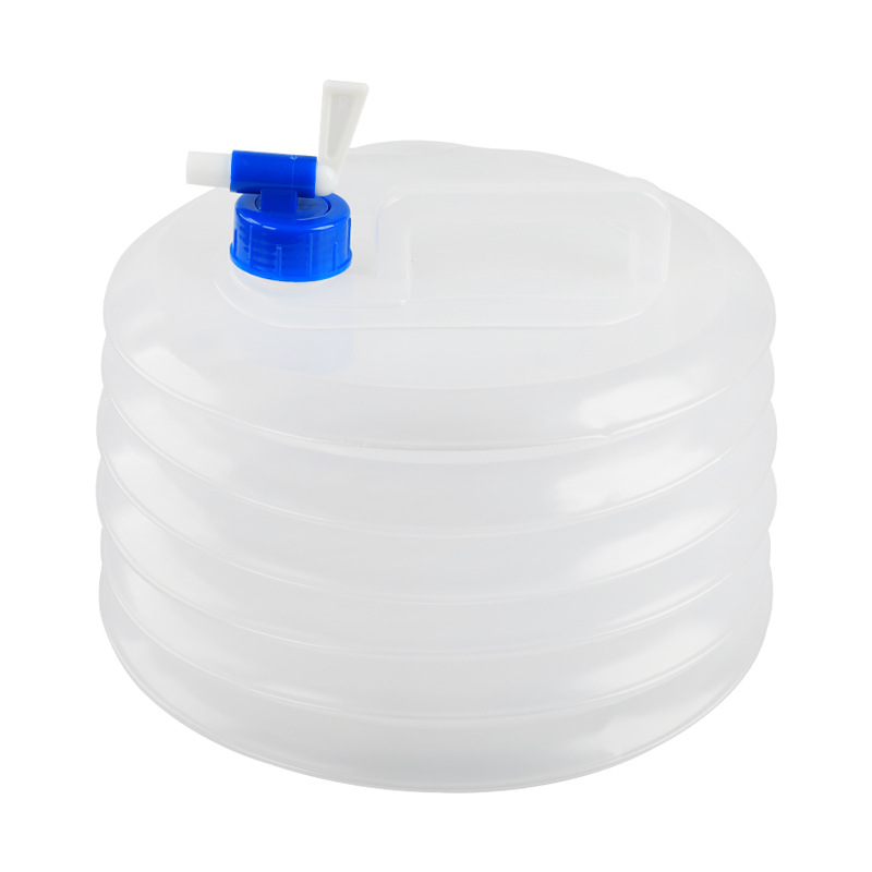 Outdoor portable water storage bucket 10L 15L folding bucket water bag travel picnic water intake container food grade PE