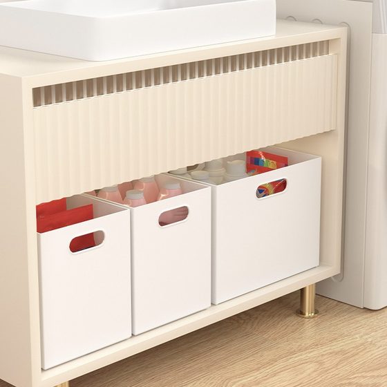Japanese-style Bookshelf Right Angle Storage Box Household Large Cabinet Storage Box Snack Toy Plastic Box File Storage Basket