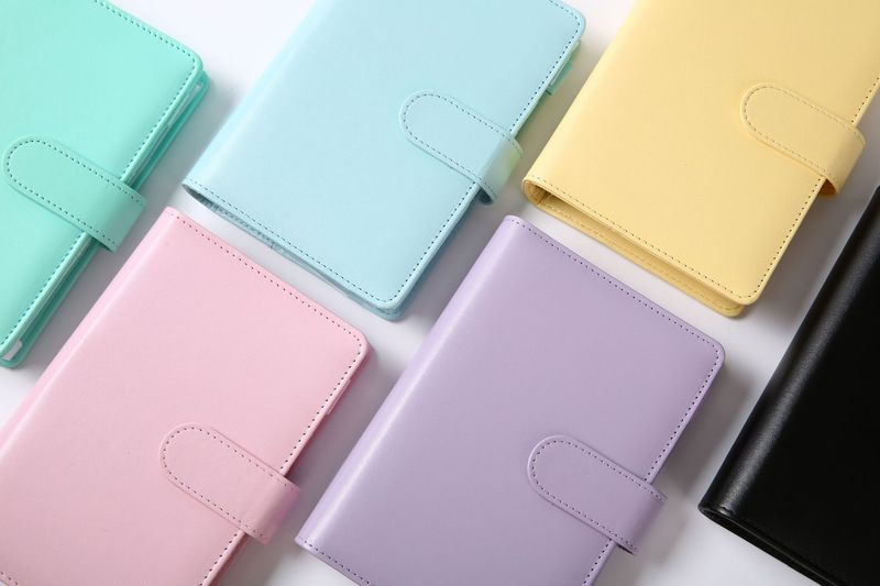 Amazon ベストセラー クリエイティブ A6 マカロン ノート A5 ルーズリーフ メモ帳 ハンドブック プランナー カラフルな事務用品 文房具|undefined