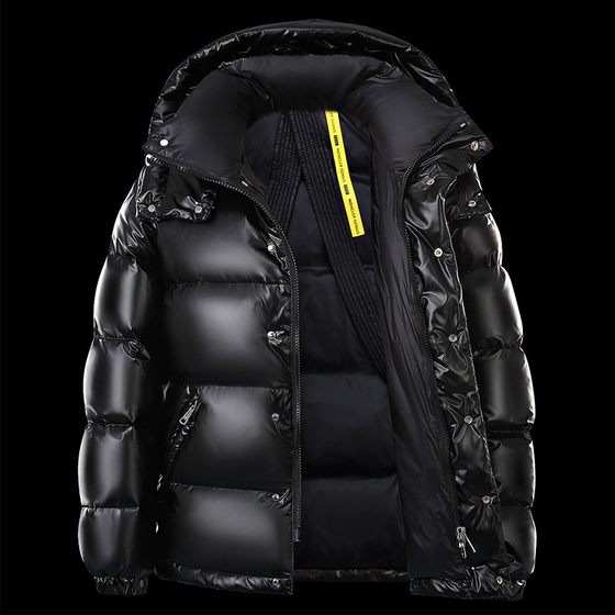 European Station Bright Face Down Jacket Men's Short 2024 Winter New Fashion Brand Couple Hooded Thickened Warm Jacket