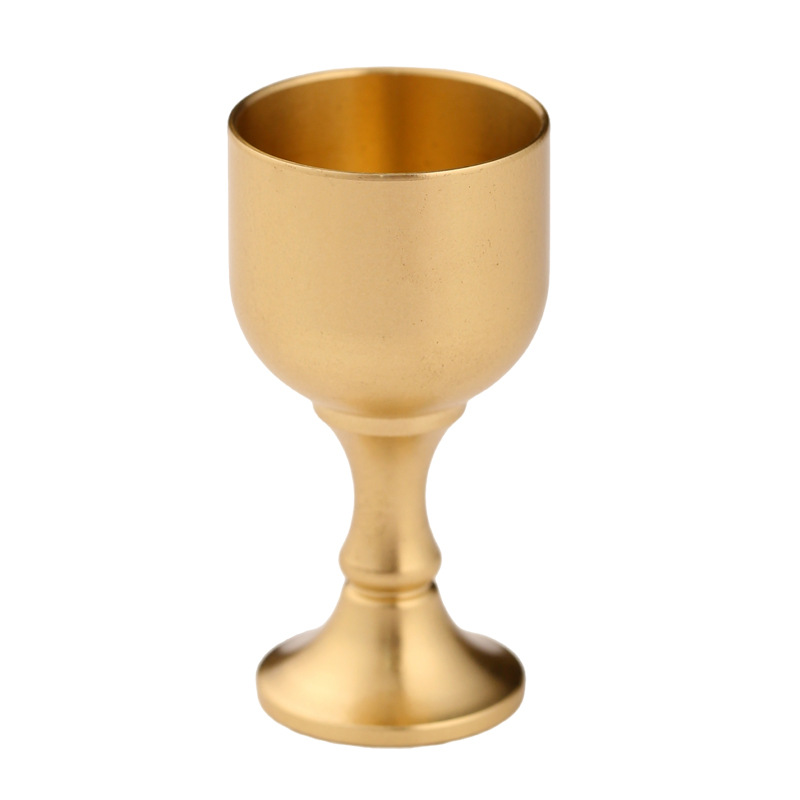 Brass Goblet Copper Cup Chinese Small Wine Glass Wine Utensils Decorative Ornaments Copper Wine Glass Souvenir Ornaments Antique