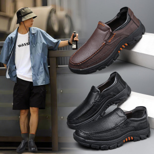 Botas masculinas de couro transfronteiriças Botas Martin Botas masculinas plus size Botas curtas com zíper Sapatos masculinos Outono e inverno Sapatos de cano alto Desert Workwear Bo_voghion.com