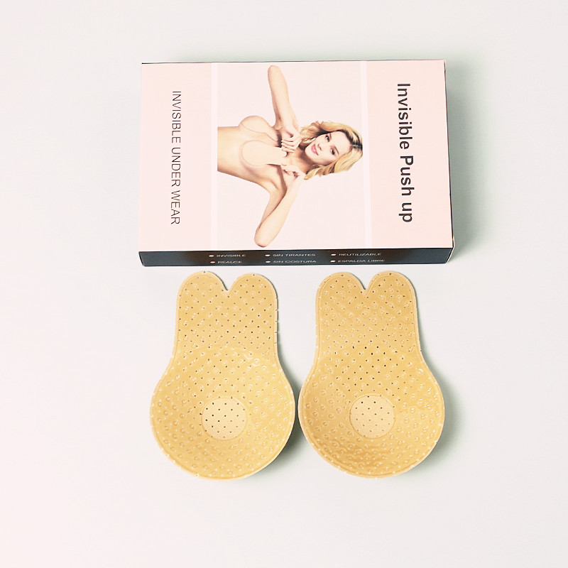 Cross-border rabbit ears chest lifting stickers lace-up large chest anti-sagging breast lifting stickers women's wedding photography invisible push-up bra
