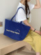 Our dual-purpose canvas bag-purplish blue