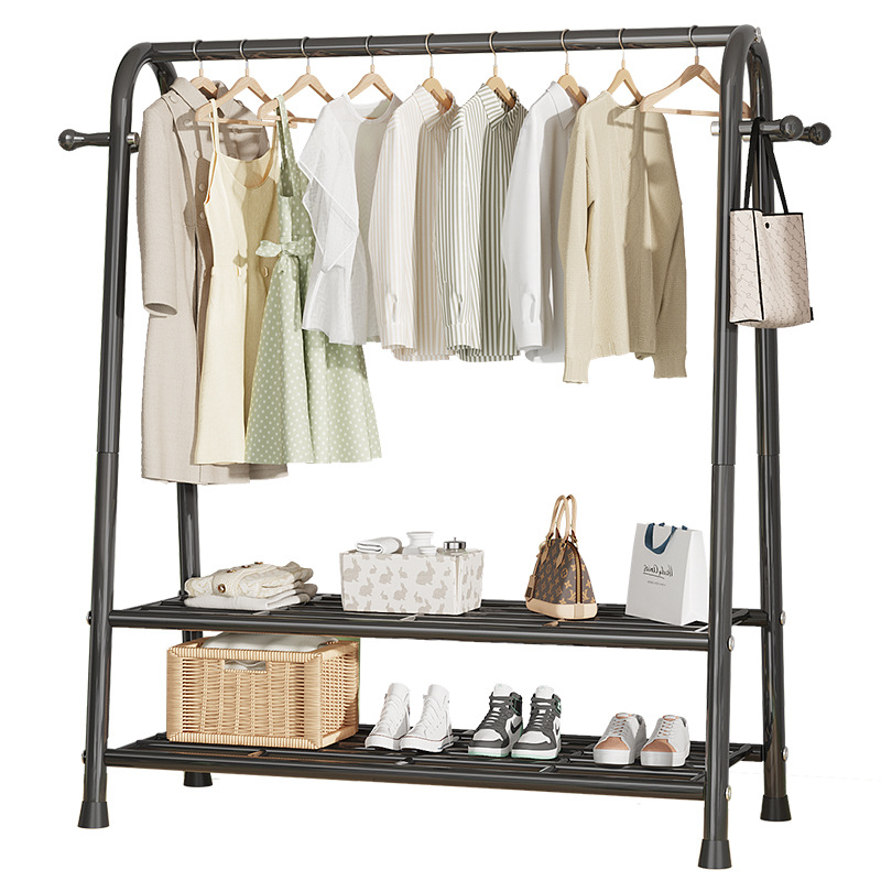 Drying Rack Household Floor Bedroom Clothes Storage Rack Simple Coat Rack Floor-mounted Single-pole Clothes Hanging Rack