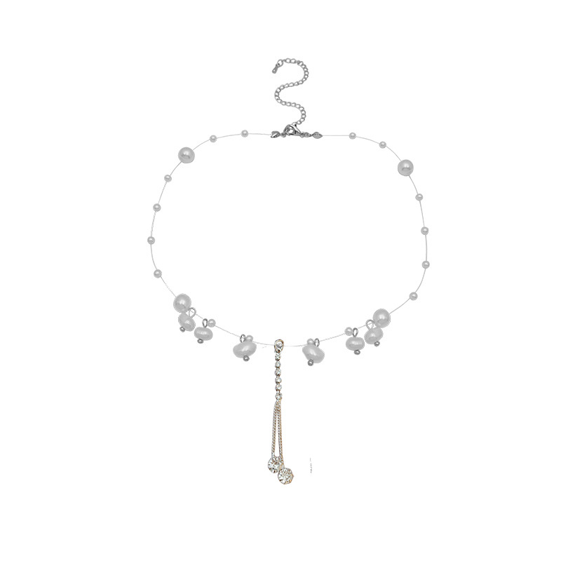 Light Luxury Pearl Necklace Women's 2022 New Fashion Elegant Niche Design Sense Collarbone Chain Simple All-match Necklace Chain